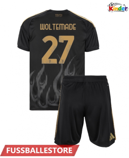 Günstige Juventus Nick Woltemade #27 3rd trikot Kinder 2026-27 Kurzarm (+ Kurze Hosen)